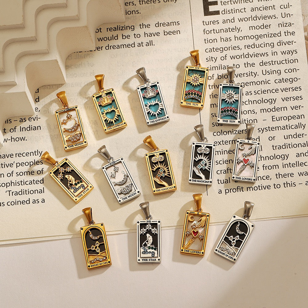 Celestial Tarot Card Necklace Collection