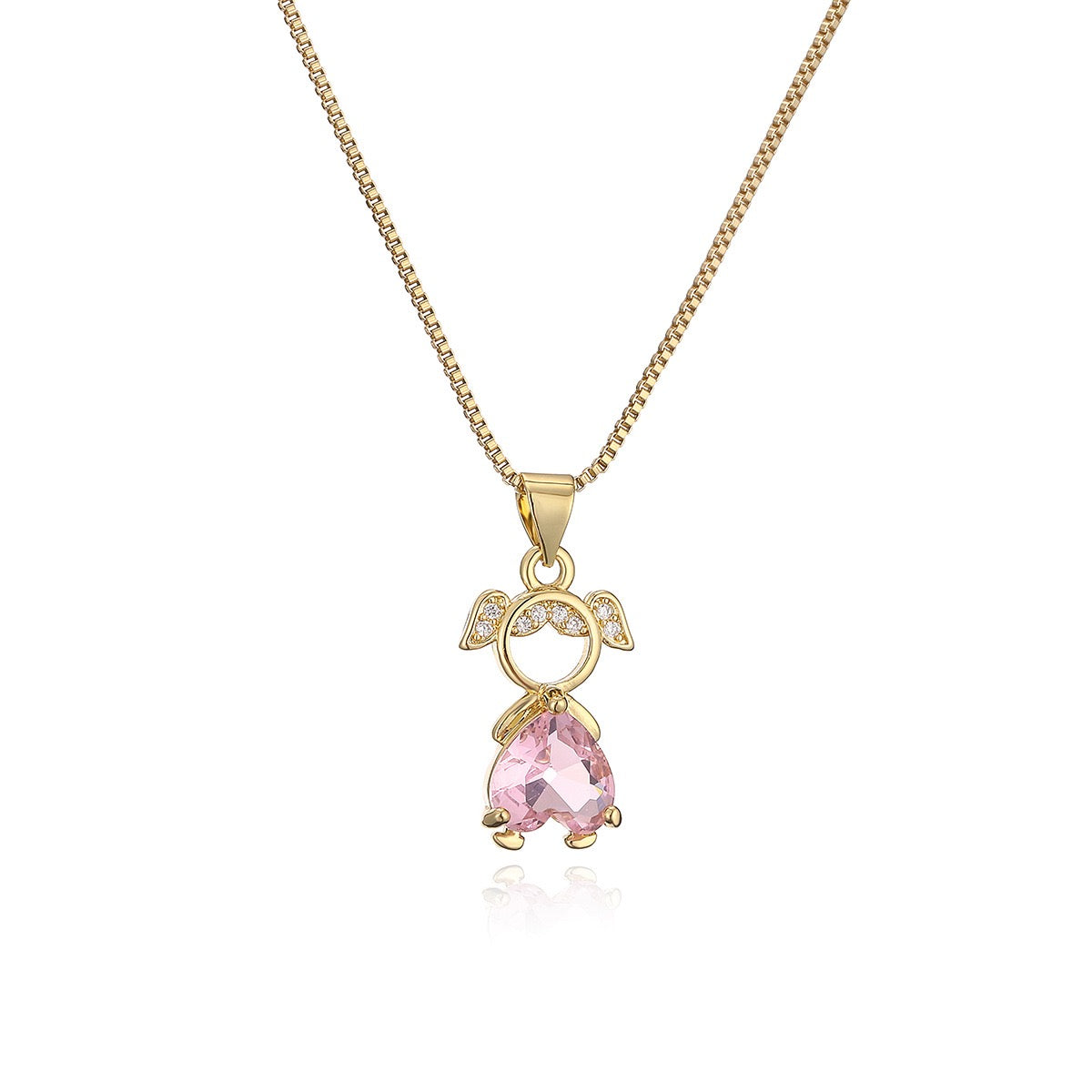 Sweetheart Boy & Girl Crystal Necklace