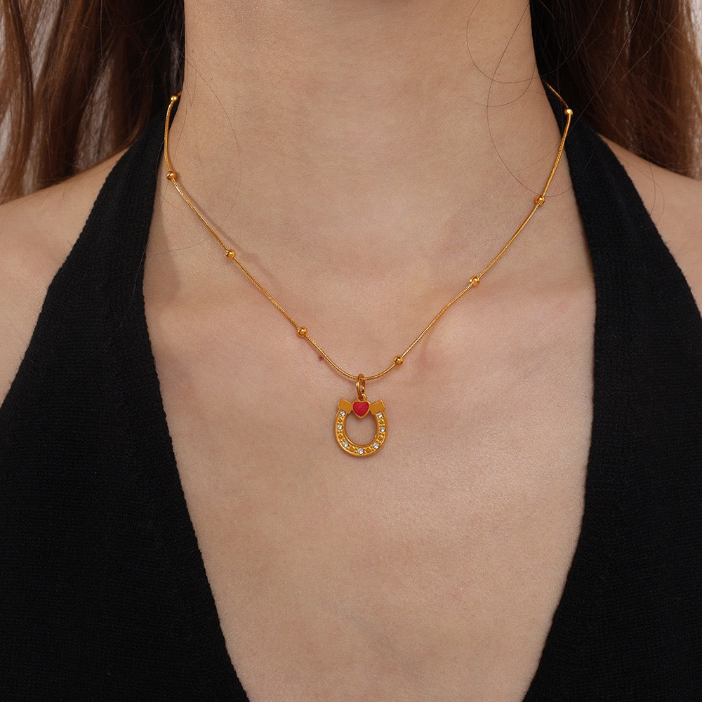 Glam Girl Charm Necklace Collection – Heels, Lipstick & Heart Pendant Jewelry