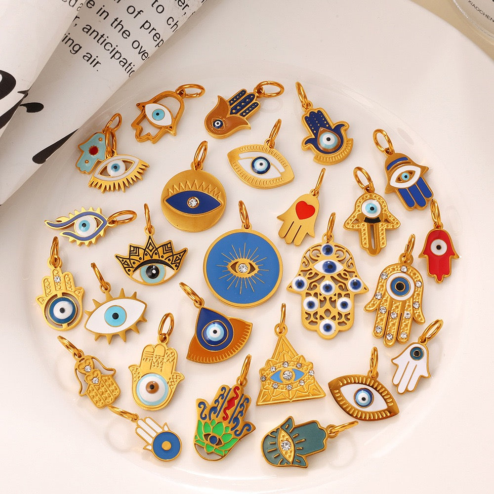 Evil Eye Charm Necklace Collection – Mystical Hamsa & Protection Jewelry
