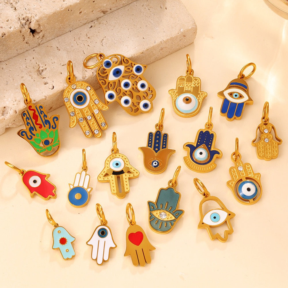 Evil Eye Charm Necklace Collection – Mystical Hamsa & Protection Jewelry