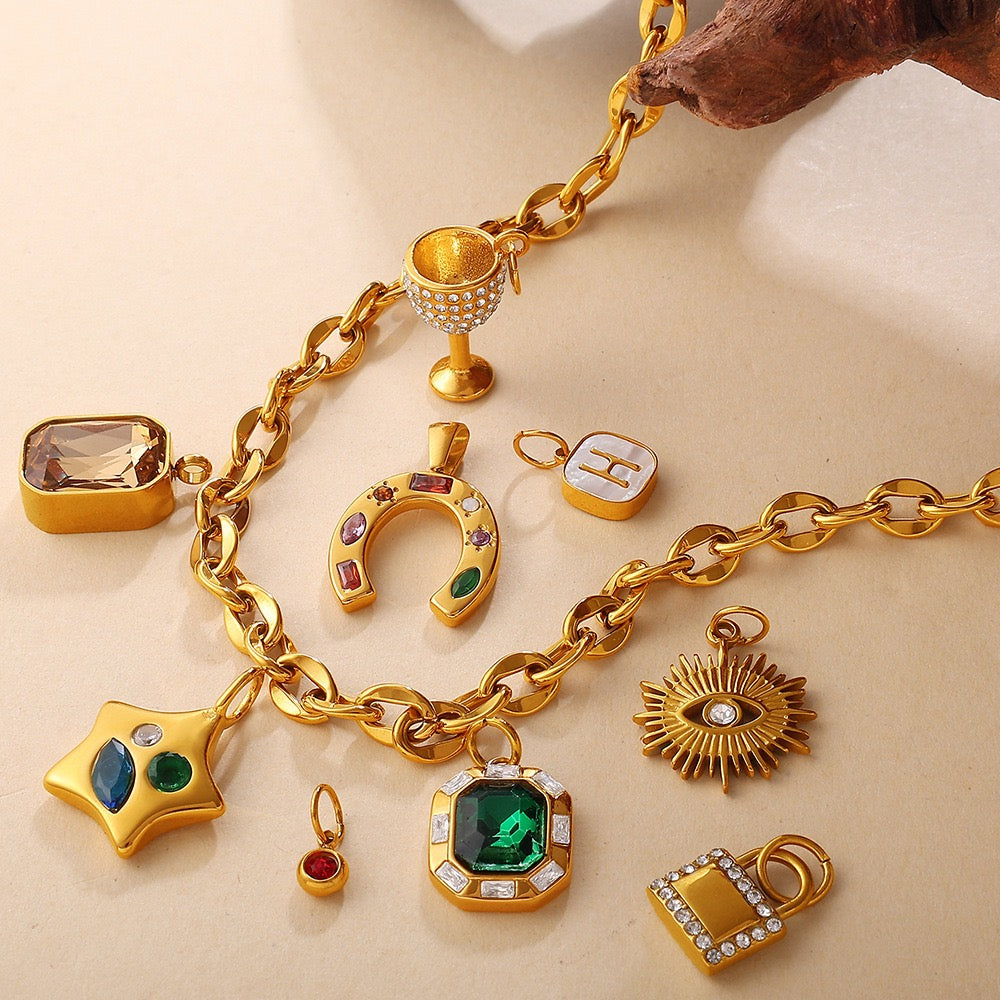 Celestial Charm Necklace Collection – Star, Moon & Evil Eye Pendant Jewelry