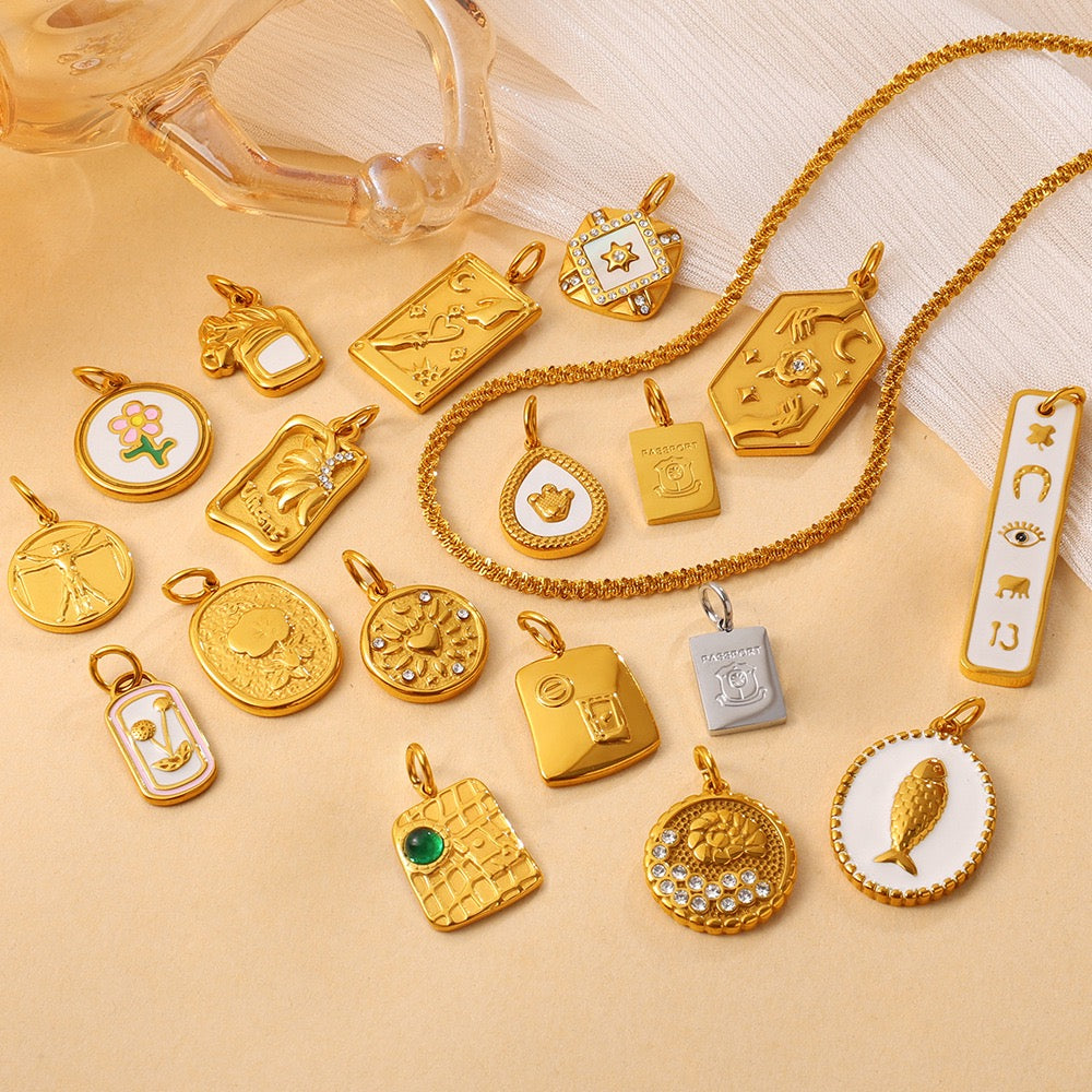 Wanderlust Charm Necklace – Travel, Nature & Adventure Pendant Collection