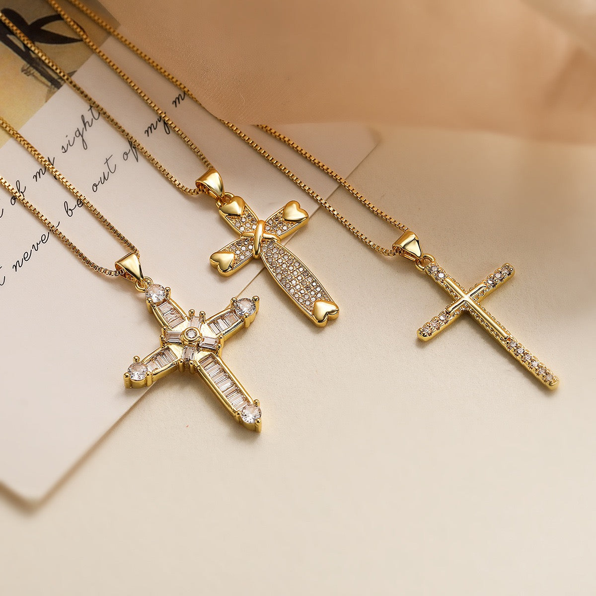 Diamond Cross Pendant Necklace – Elegant Religious Jewelry Collection